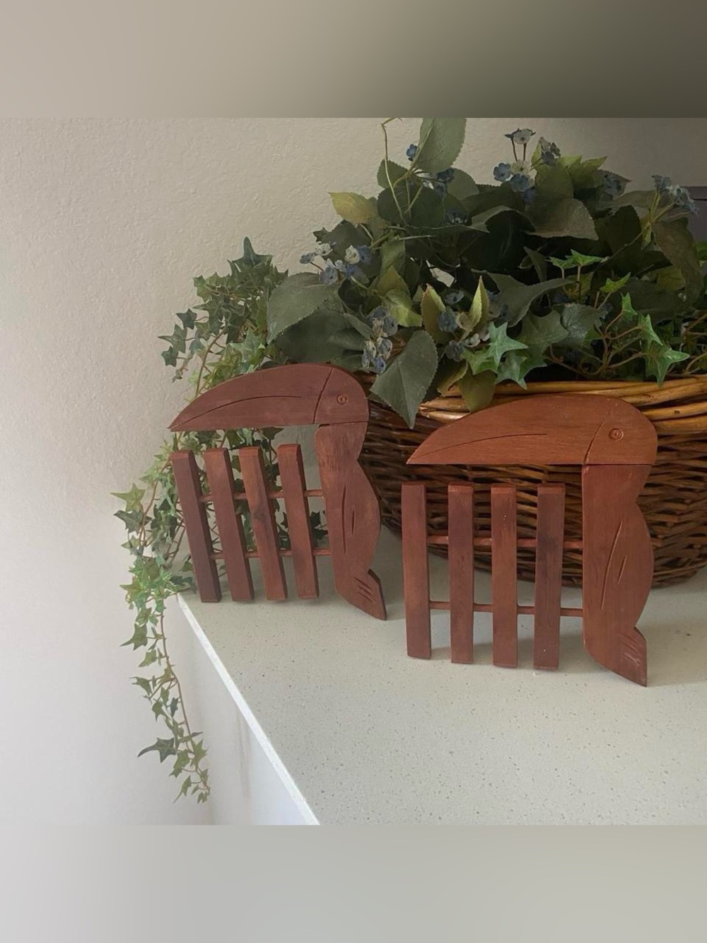 Wooden Toucan Trivet Pair